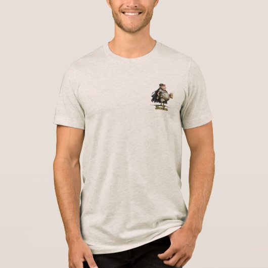 Brew Crew Beer Superhero Funny Tee Tri-Blend Shirt (Voorkant)