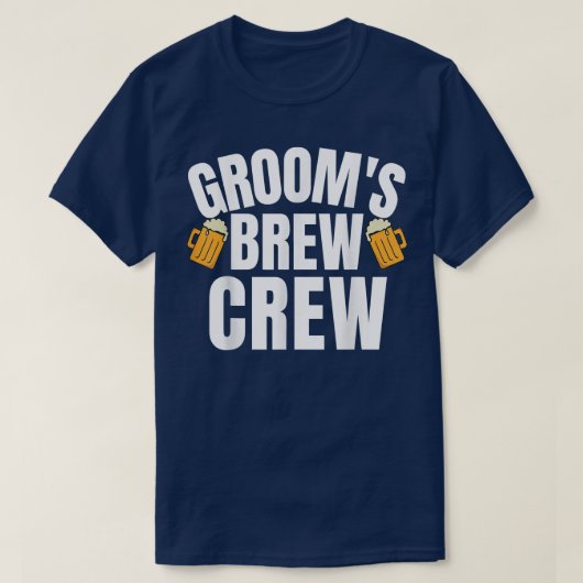 Brew Crew Groom Squad Weddenschap Groomsman Groo T-shirt (Design voorkant)