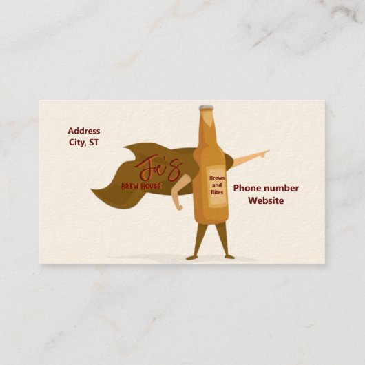 Brew House Visitekaartje (Achterkant)