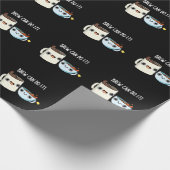 Brew kan het doen Grappige Koffie Thee Pun Dark BG Cadeaupapier (Hoek)