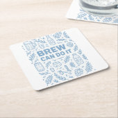 Brew kan het kartonnen onderzetters (Schuin)