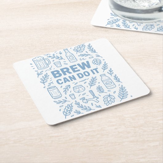 Brew kan het kartonnen onderzetters (Schuin)