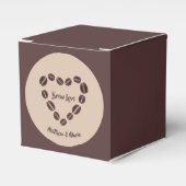 Brew Love Coffee Bean Heart Bedankdoosjes (Voorkant Zijde)