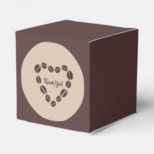 Brew Love Coffee Bean Heart Bedankdoosjes (Achterkant)