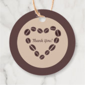 Brew Love Coffee Bean Heart Bedankjes Labels (Achterkant)