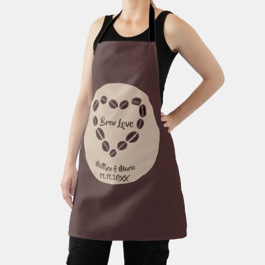 Brew Love Coffee Bean Heart Schort (Insitu)