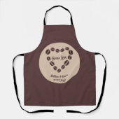 Brew Love Coffee Bean Heart Schort (Voorkant)