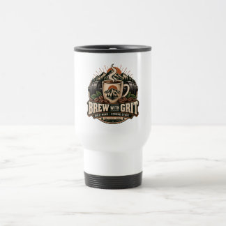 Brew Met Grit Vintage Koffie Fitness Kracht Reisbeker