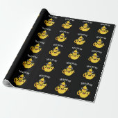 Brew-nana Funny Banana Pun Dark BG Cadeaupapier (Uitgerold)