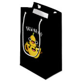 Brew-nana Funny Banana Pun Dark BG Klein Cadeauzakje (Voorkant Gekanteld)