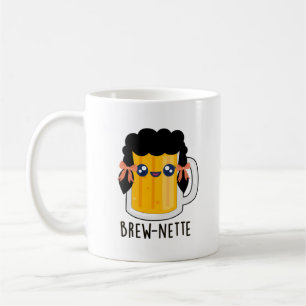 Brew-nette Funny Brunette Beer Pun Koffiemok