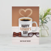 Brew-tiful Vaderdag Wensen voor Coffee Dads Feestdagenkaart (Staand voorkant)