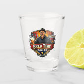 Brew Time Polkas Shot Glas (Voorkant)