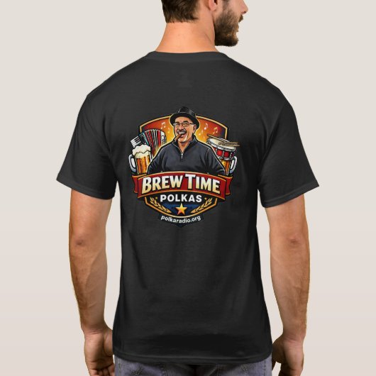 Brew Time Polkas T-Shirt (Achterkant)