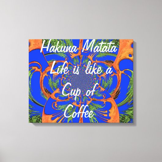 Brew Up Adventure: Life's Coffee, Acacia Tree Canvas Afdruk (Voorkant)