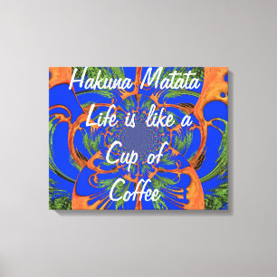 Brew Up Adventure: Life's Coffee, Acacia Tree Canvas Afdruk
