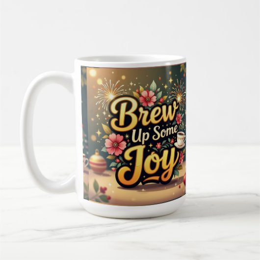 Brew up some joy merry Christmas  Koffiemok (Links)