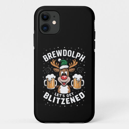 Brewdolph Laten we Blitzened Christmas Rendier B Case-Mate iPhone Case (Achterkant)