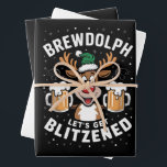 Brewdolph Laten we Blitzened Christmas Rendier B Inpakpapier Vel<br><div class="desc">Brewdolph Laten we Blitzened Christmas Rendier Bier</div>