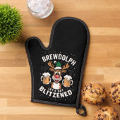 Brewdolph Laten we Blitzened Christmas Rendier B Ovenwant (Top down)