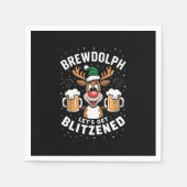Brewdolph Laten we Blitzened Christmas Rendier B Servet (Voorkant)