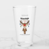 Brewdolph the Red Nosed Reinbeer Glas (Achterkant)
