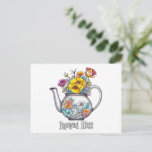Brewed Bliss Theepot Briefkaart (Staand voorkant)