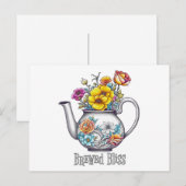 Brewed Bliss Theepot Briefkaart (Voorkant / Achterkant)