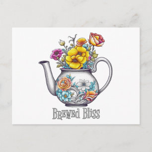 Brewed Bliss Theepot Briefkaart