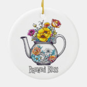 Brewed Bliss Theepot Keramisch Ornament (Achterkant)