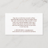 Brewed Coffee Cup Retro Illustrations Visitekaartje (Achterkant)