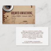 Brewed Coffee Cup Retro Illustrations Visitekaartje (Voorkant / Achterkant)