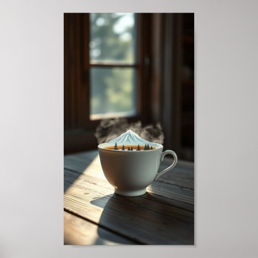 Brewed Escape - Een berg in mijn beker Poster (Voorkant)