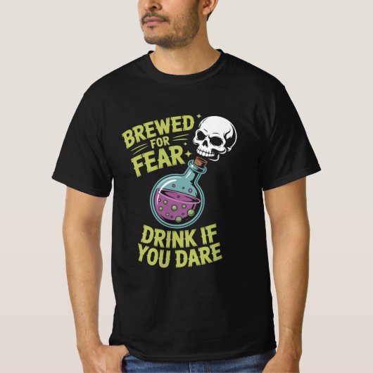 Brewed For Fear Potion Bottle T-Shirt (Voorkant)