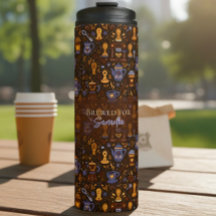 Brewed for [Name] — folk coffee (cocoa & slate)