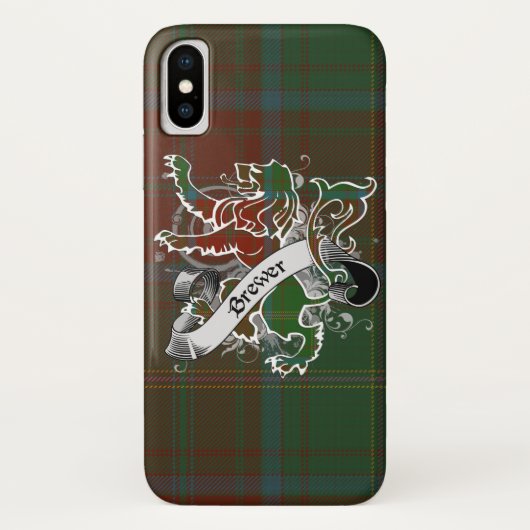Brewer Tartan Lion Case-Mate iPhone Case (Achterkant)