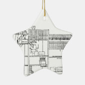 Brewery Blueprint Keramisch Ornament (Rechts)