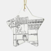 Brewery Blueprint Keramisch Ornament (Links)