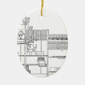 Brewery Blueprint Keramisch Ornament (Voorkant)