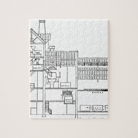 Brewery Blueprint Legpuzzel (Verticaal)