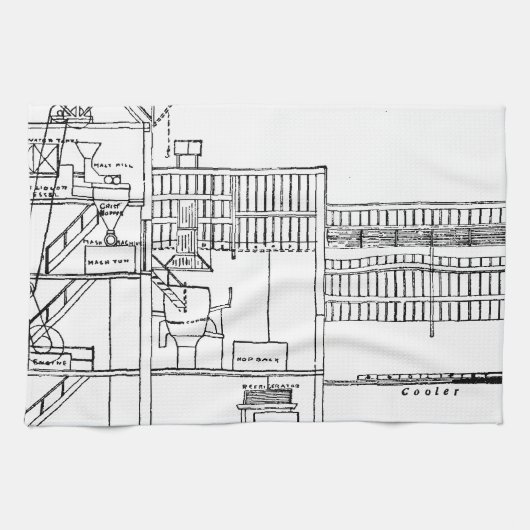 Brewery Blueprint Theedoek (Horizontaal)
