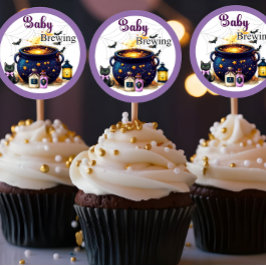 Brewing A Baby  Ronde Sticker