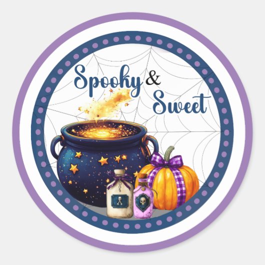 Brewing A Baby_ Spooky n Sweet Ronde Sticker (Voorkant)