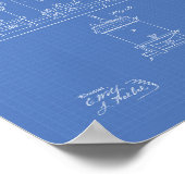 Brewing beer and ale 1873 Patent Art - Blueprint Poster (Hoek)