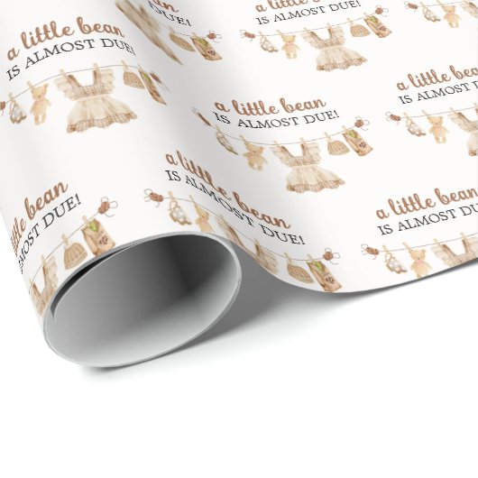 Brewing Coffee Baby Shower Cadeaupapier (Rol Hoek)