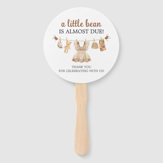 Brewing Coffee Baby Shower Handwaaier (Achterkant)