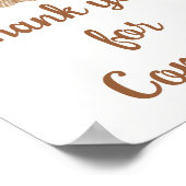 Brewing Coffee Baby Shower Thank You Sign Poster (Hoek)