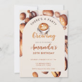 Brewing Coffee Bean Any Age Birthday Kaart (Voorkant)