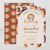 Brewing Coffee Bean Any Age Birthday Kaart (Voorkant / Achterkant)