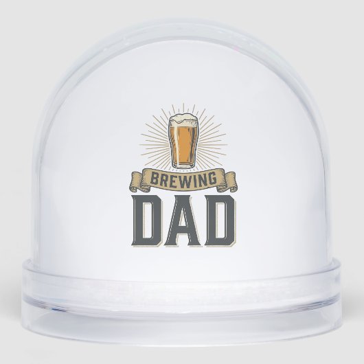 Brewing Dad Beer Vintage Engraving Shirt Design_1 Sneeuwbol (Voorkant)